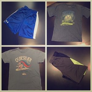 Bundle of boys size large tshirts/shorts